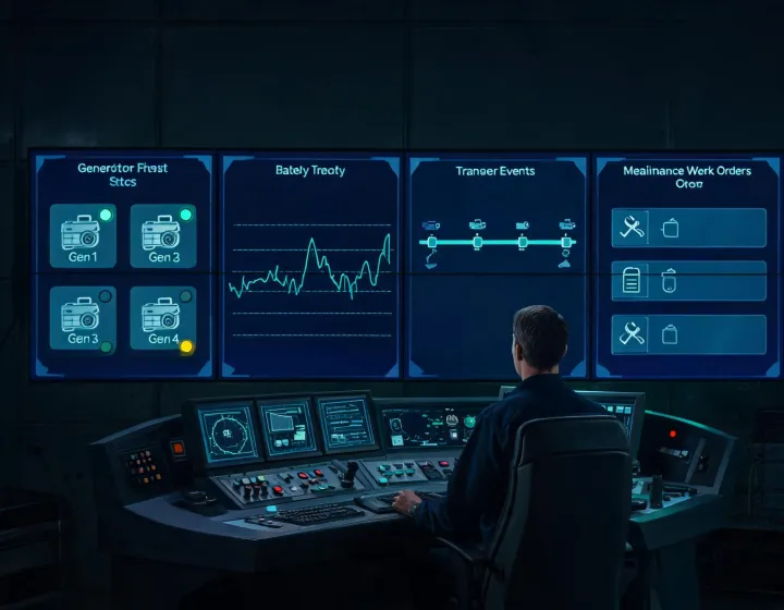 Digital generator monitoring operations dashboard